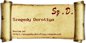 Szegedy Dorottya névjegykártya